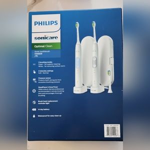 Philips Sonicare Optimal Clean Rechargeable Electric Toothbrush, 2-pack